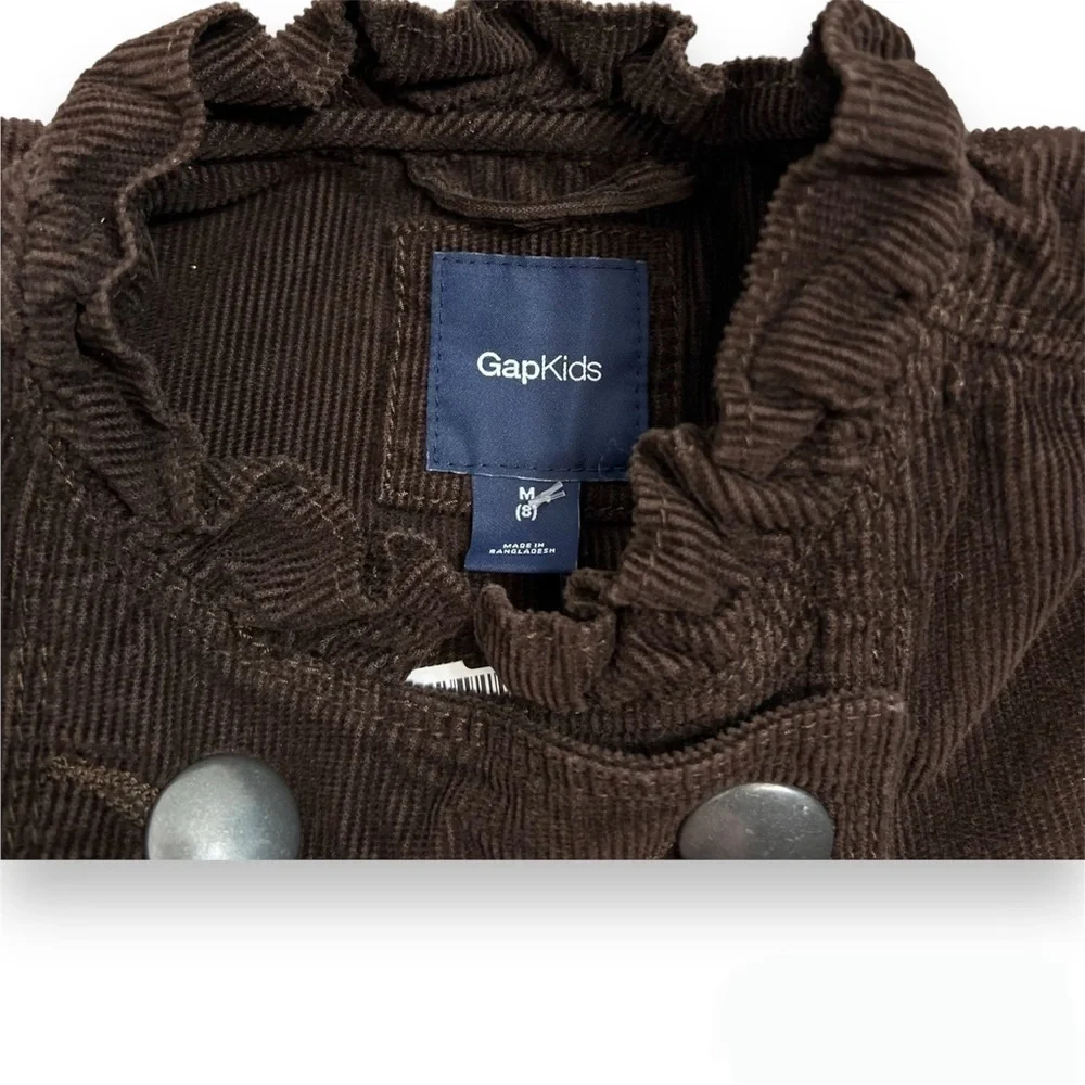 Gap Kids Brown Corduroy Ruffle Jacket‎ Girls M 8